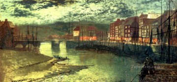  ciudad Pintura Art%C3%ADstica - Escenas de la ciudad de Whitby Docks John Atkinson Grimshaw